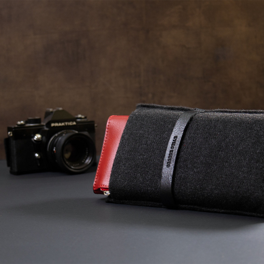 Жіночий місткий гаманець GRANDE PELLE 11368 Червоний Київ - фото 10