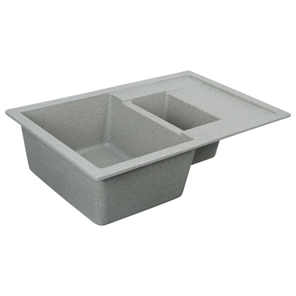 Гранітна мийка для кухні VALESO TOSKANA 7850W матова Сіра Коломия - фото 5