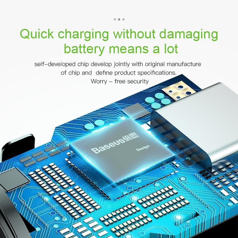 Автомобільний зарядний пристрій BASEUS B5-C15Q Dual QC3.0 Car Charger 30W (Чорний, два USB-порта) Николаев - изображение 5