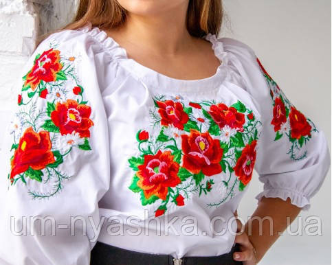 Блузка з вишивкою вишиванка "Довершеність" для жінок і дівчаток-підлітків біла Кривий Ріг - фото 1