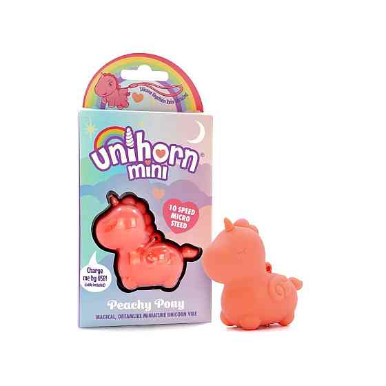 Вібратор-мінієдиноріжка Unihorn Mini – Peachy Pony, брелок з вібрацією, 10 режимів Sex Aura Київ