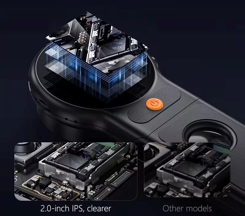 Цифровий мікроскоп Inskam 500X з екраном 2.0" IPS Чорний Вінниця - фото 3