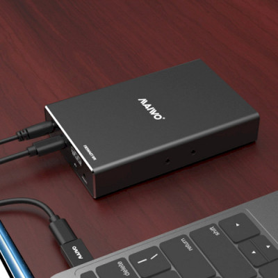 Кишеня зовнішня Maiwo 2*HDD 2.5&quot; SATA/SSD up to 9.5mm USB3.1 GEN2 Type-C, RAID 0,1 (K25272C) Вінниця - фото 4
