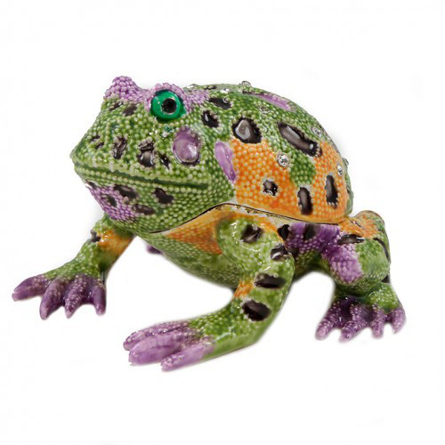 Скринька фігурка Жаба зі стразами Київ - фото 1
