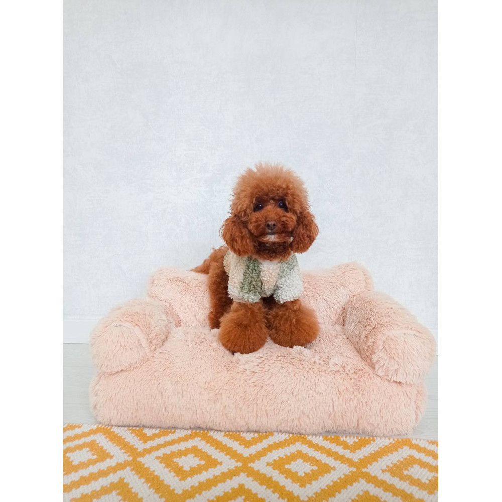 Меховой диван лежак для собак и кошек спальное место для животных съемны Incor бежевый 10079 Киев - изображение 3