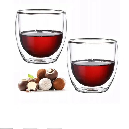 Набір склянок 2шт 250мл з подвійними стінками скло 9011 KAMILLE Житомир - изображение 6