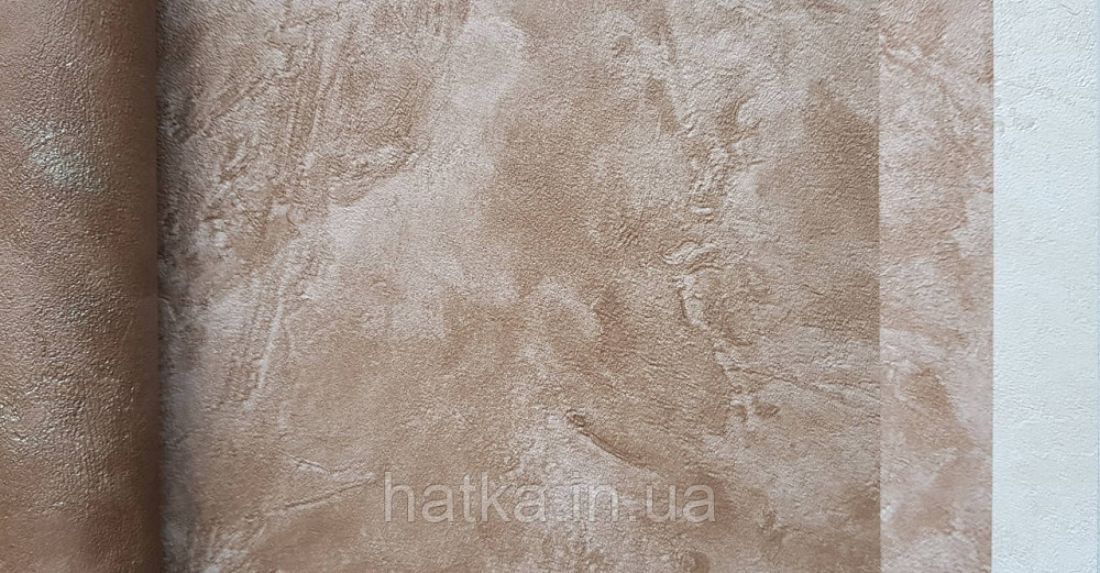 Обои виниловые на флизелине Caselio Patine 0.53х10 под штукатурку матовые темно коричневые Киев - изображение 3