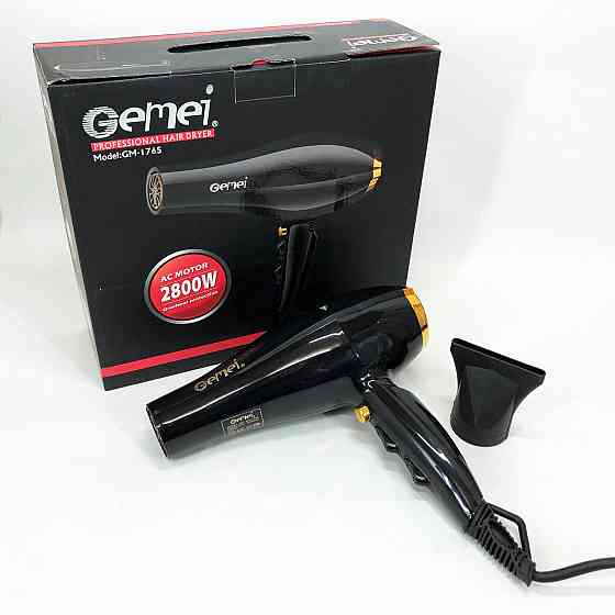 Фен для жорсткого волосся Gemei GM 1765 2800 Вт, Зручний фен для TY-236 укладання волосся Київ