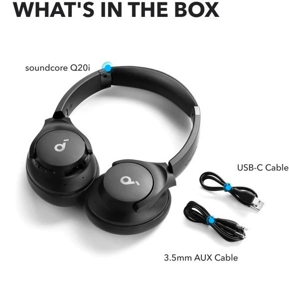 Bluetooth-гарнітура Anker SoundCore Q20i Black (A3004G11) ( Чорний ) Харьков - изображение 6