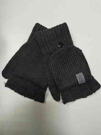 Чоловічі рукавички сірі без пальців + рукавиці Корона Київ