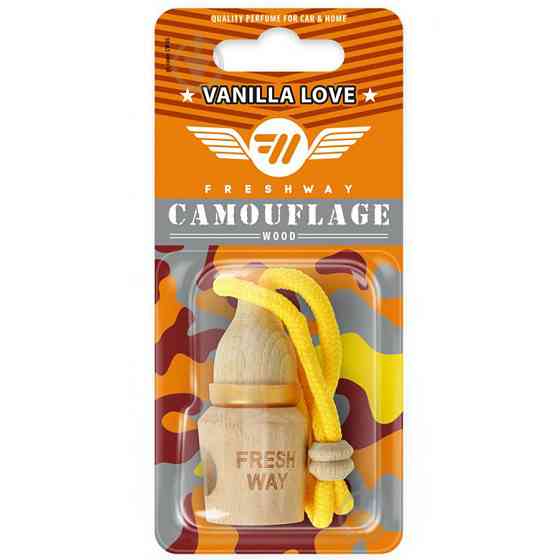 Ароматизатор для авто пробка "Camouflage Wood" Vanilla Love (Ванільне кохання) 5мл FreshWay Київ
