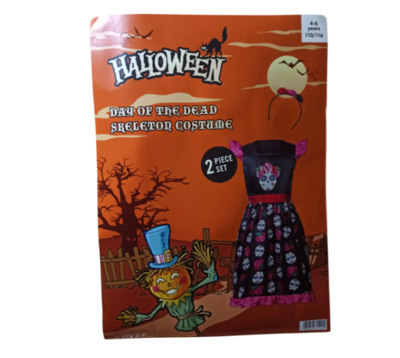 Костюм для Хелловін для дівчинки Черепа різнобарвний Київ