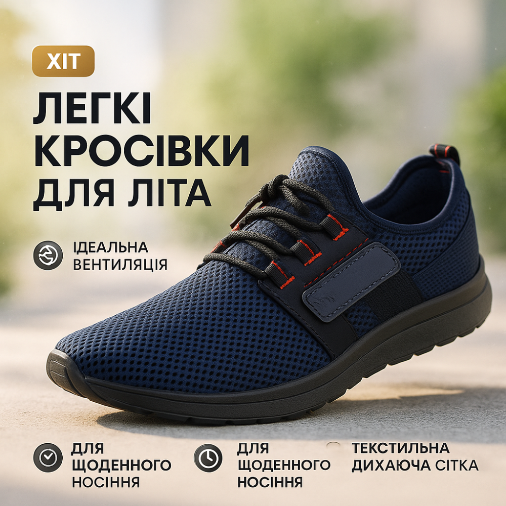 Стильні молодіжні чоловічі кросівки, Літні дихаючі кросівки в подарунок, Чоловіче дихаюче взуття XV-90 Львів - фото 20