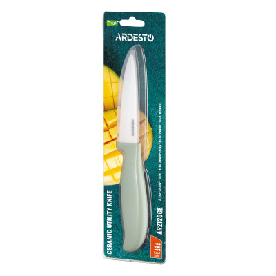 Кухонний ніж Ardesto Fresh 10см, кераміка, пластик, зелений світлий (AR2120GE) Вінниця - фото 3