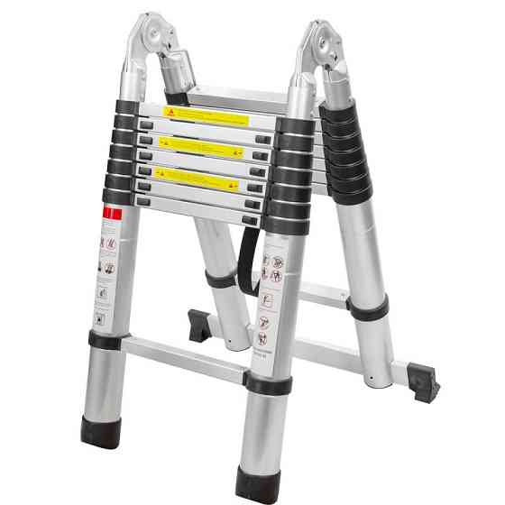 Лестница комбинированная двухсекционная (2х11ступенек, max нагрузка 150кг, вес 9,1кг) FORCEKRAFT FK-BL-E211 Одесса