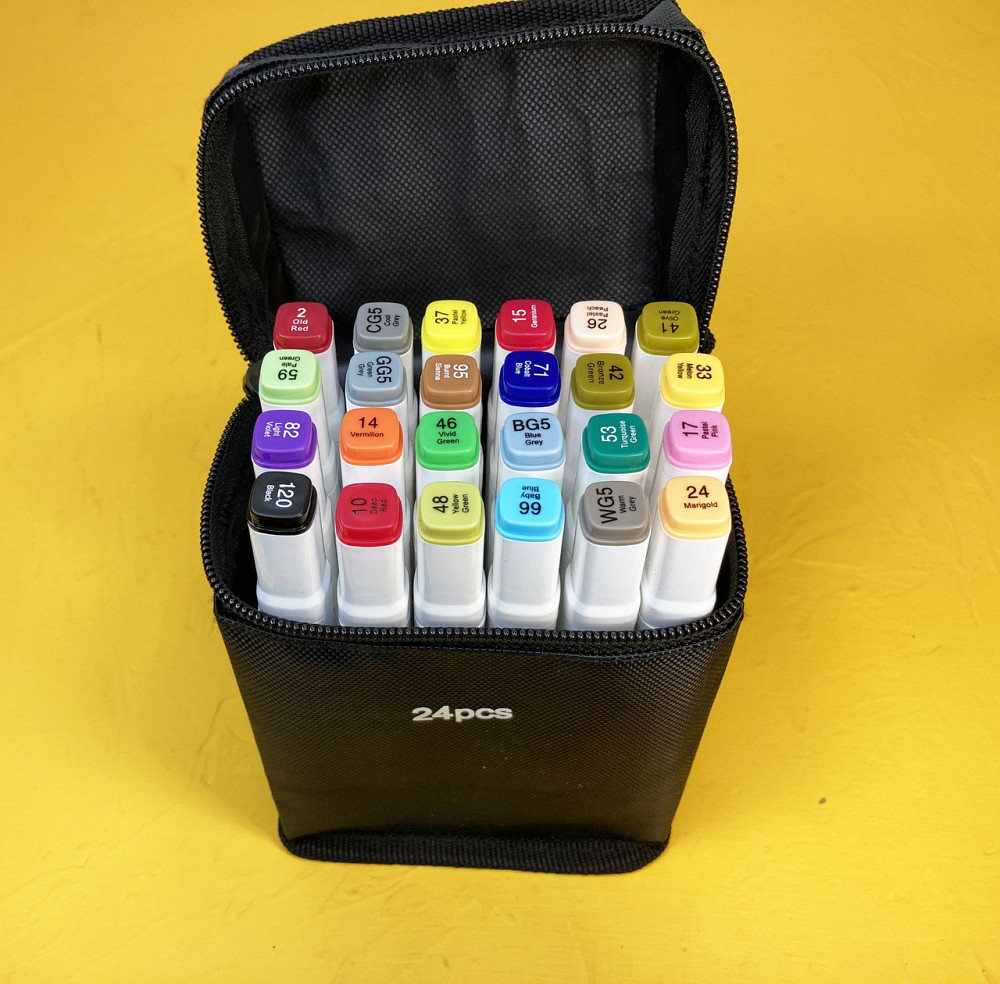 Маркеры для дизайнеров TOUCH Multicolor 24 шт, Набор двусторонних маркеров для скетчинга на спиртовой основе Каменец-Подольский - изображение 5