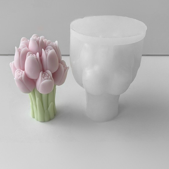 Силиконовая форма для изготовления свечи, молд для изделий из соевого,пчелиного воска и парафина 75 х 70 х 107 мм Кам'янець-Подільський