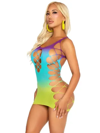 Сукня Leg Avenue Seamless Ombre Faux Lace Up Mini Dress One Size Ocean Львів