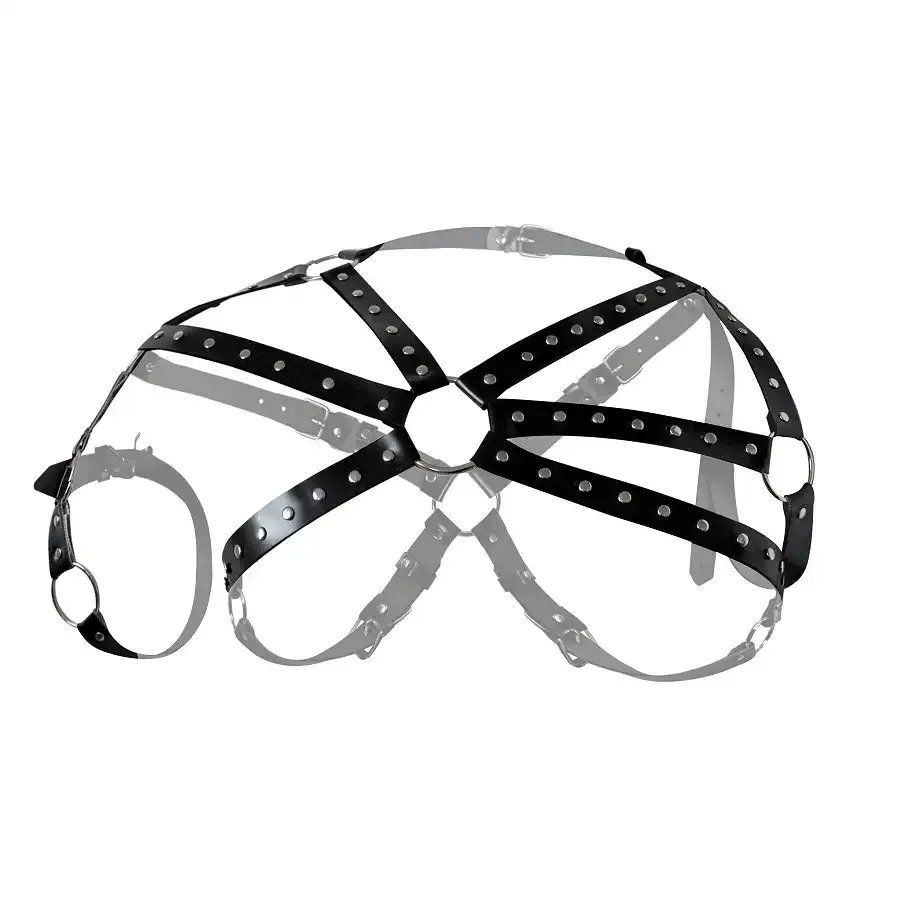 Чоловіча портупея Art of Sex - Ares, натуральна шкіра, колір Чорний, розмір L-2XL Львів - фото 3