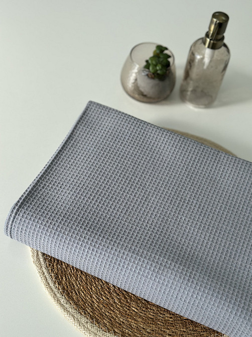 Вафельний рушник Ideal Textile 100х150 см 220 г/м2 (56861026) Сірий Чернівці - фото 7