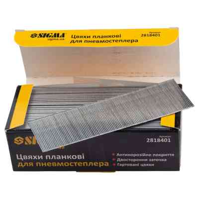 Цвяхи Sigma планкові 40x1.25x1мм для пневмостеплера 5000шт (2818401) Вінниця