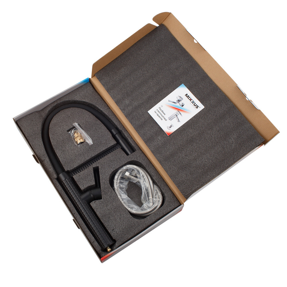 Кухонний змішувач Mixxus Premium Oliwer 017 чорний REFL.BLACK (MI6966) Харків - фото 3
