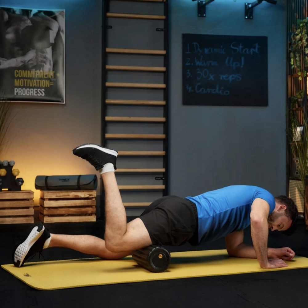 Роллер масажер ребристий Trex Sport TX-030EPR EPP 30см чорний Киев - изображение 8