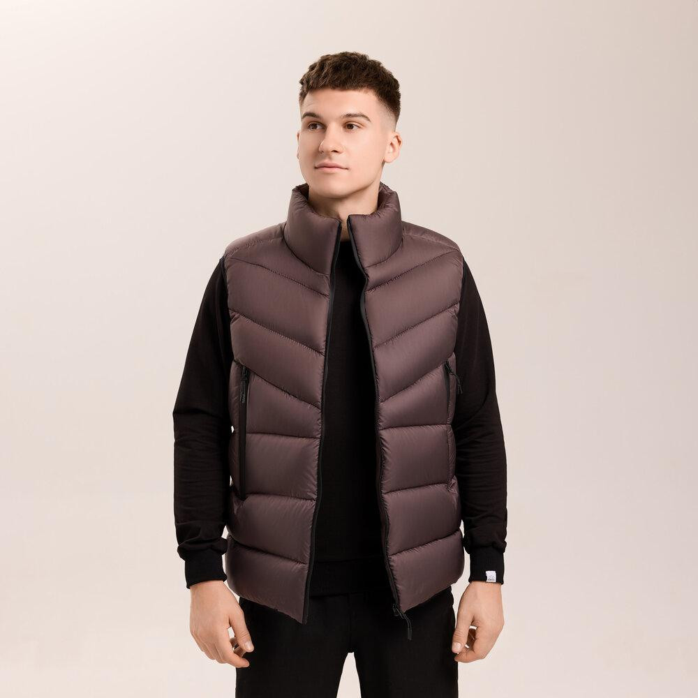 Чоловіча шоколадна жилетка Pobedov Puffer Київ - фото 1