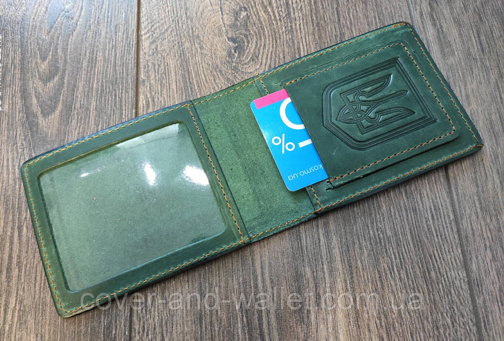 Обкладинка на посвідчення "Учасника бойових дій" УБД з кишенею зеленого кольору Київ - фото 4