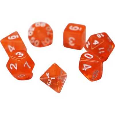 Набір кубиків для настільних ігор Games 7 Days Transparent 7 Dice Set - Orange (g7dtran03) Вінниця - фото 1