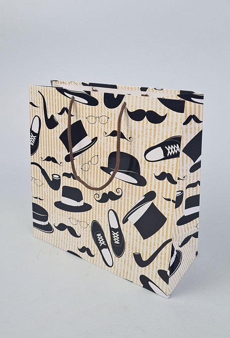 Пакет паперовий подарунковий квадратний 23*24*10 (артKV-194) (12 шт.) Харків - фото 1