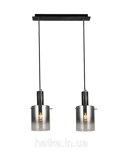 Підвісний світильник G 07459/2L матовий чорний сріблястий хром Київ - фото 1