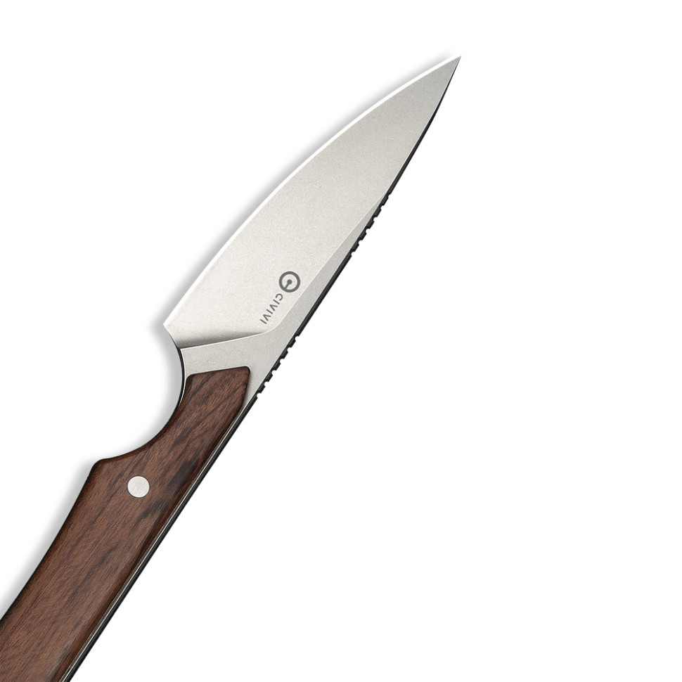 Ніж фіксований кишеньковий Civivi High Grass Field Knife (7,4 см) 14C28N / Wood дерево з чохлом Киев - изображение 7