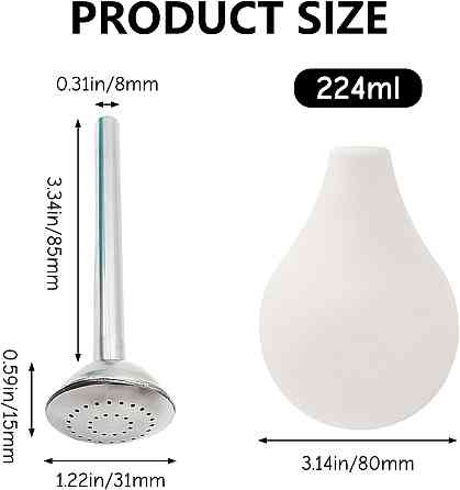 Кулька-розпилювач Brauser 224 мл біла діаметр 79 мм знімна сталева голівка для вологого валяння інструмент для валяння знімний Київ