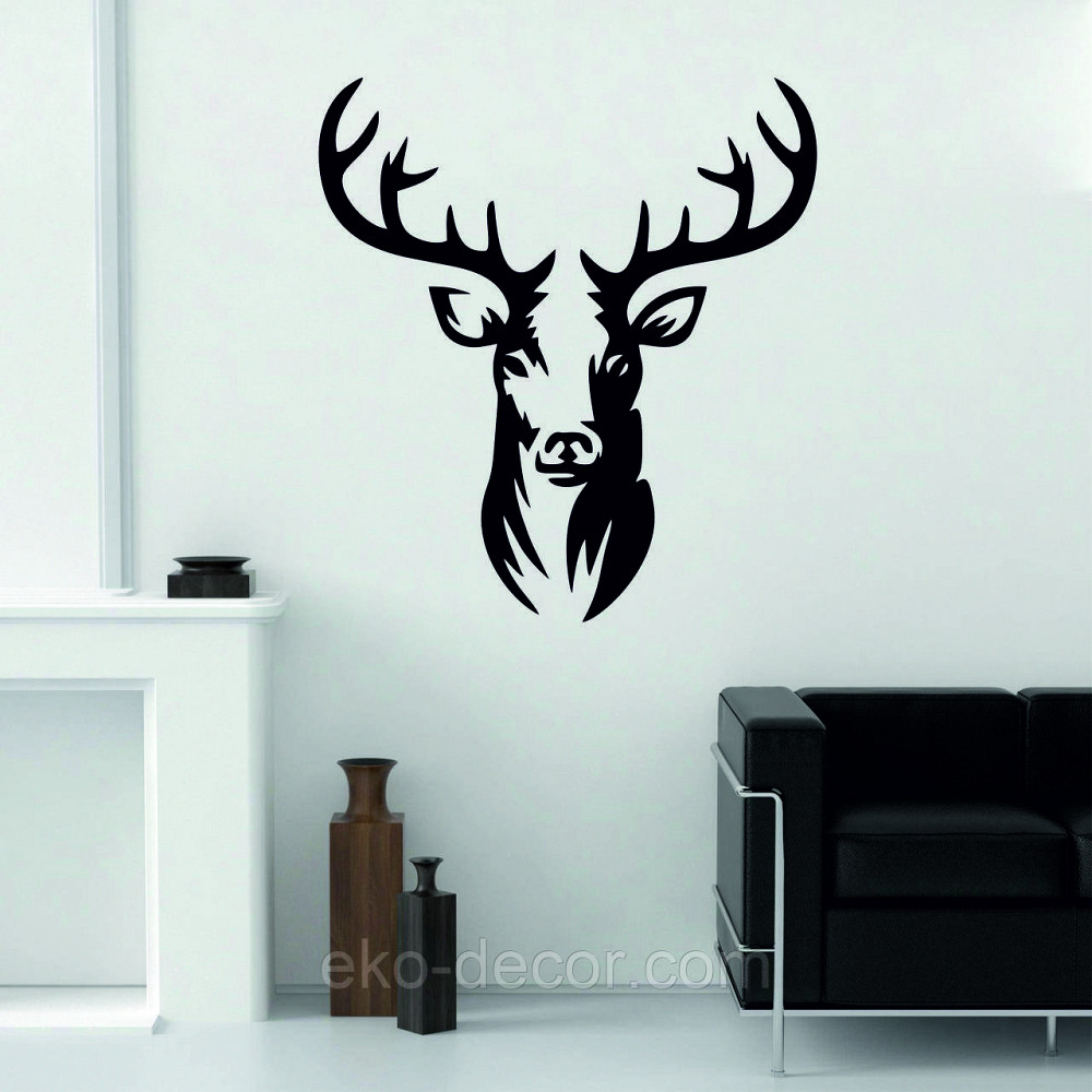 Декоративное настенное Панно «Олень» Декор на стену 90*89 см, Черный Киев - изображение 1