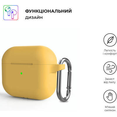 Чехол для наушников Armorstandart Hang Case для Apple AirPods 3 Yellow (ARM60325) Винница - изображение 2