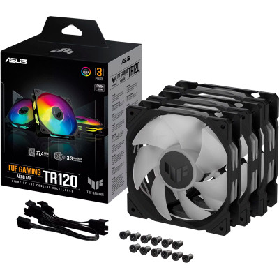 Кулер до корпусу ASUS TUF GAMING TR120 FAN ARGB BLACK 3IN1 (90DA0090-B09020) Вінниця - фото 7
