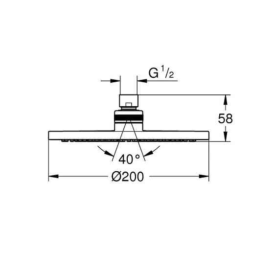 Верхний душ с одним режимом Grohe New Tempesta Cosmopolitan (27541001) Киев