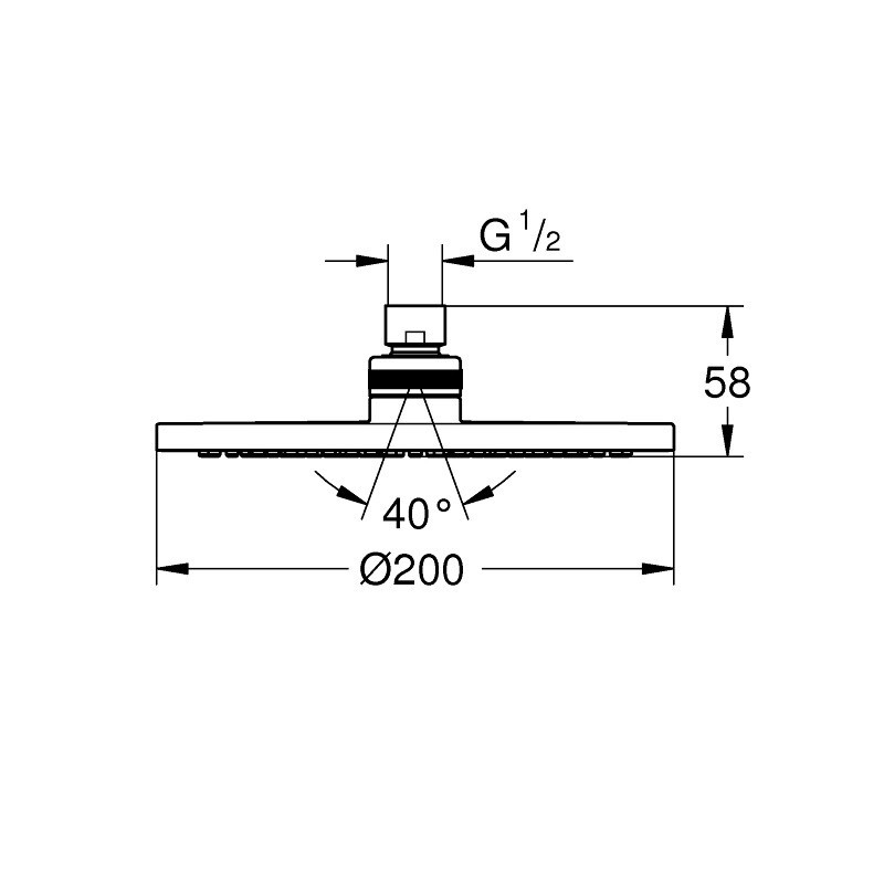 Верхний душ с одним режимом Grohe New Tempesta Cosmopolitan (27541001) Киев - изображение 2