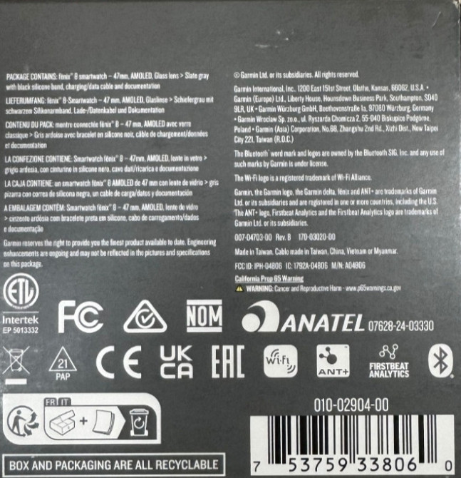 Смарт -Часы Garmin fenix 8 – 47mm AMOLED Slate Gray with Black Band 010-02904-00 Киев - изображение 4