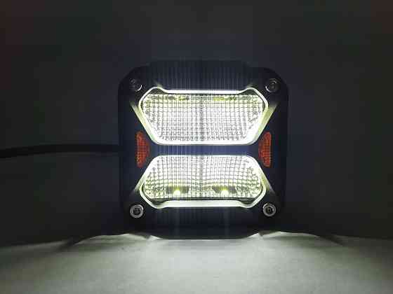 Светодиодная фара StarLight SL-W0320F квадратная, ближний рассеянный свет WHITE + DRL 20W 2400Lm 5700K 12/24V Харьков