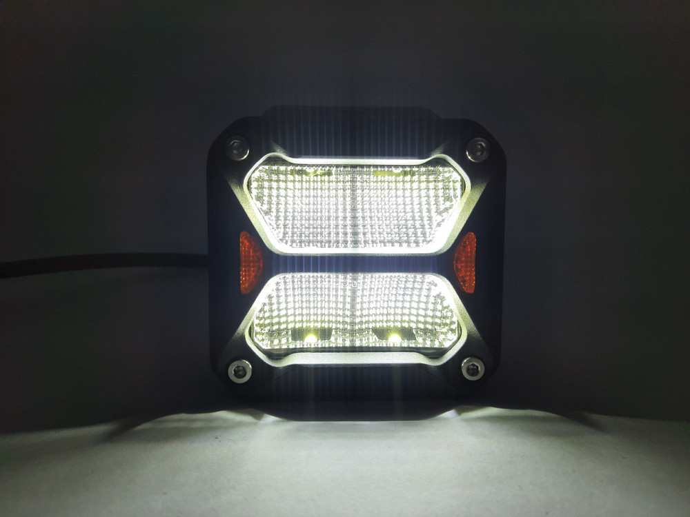 Світлодіодна фара StarLight SL-W0320F квадратна, ближнє розсіяне світло WHITE + DRL 20W 2400Lm 5700K 12/24V Харків - фото 4