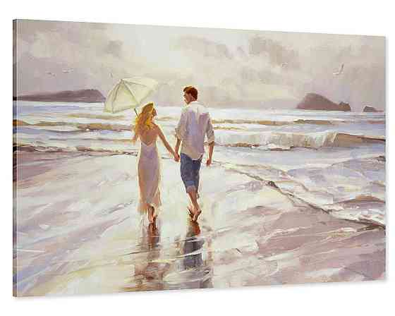 Картина холст у вітальню / спальню Закохані   MLP_32  ( 60х30см ) 70x140 см Київ