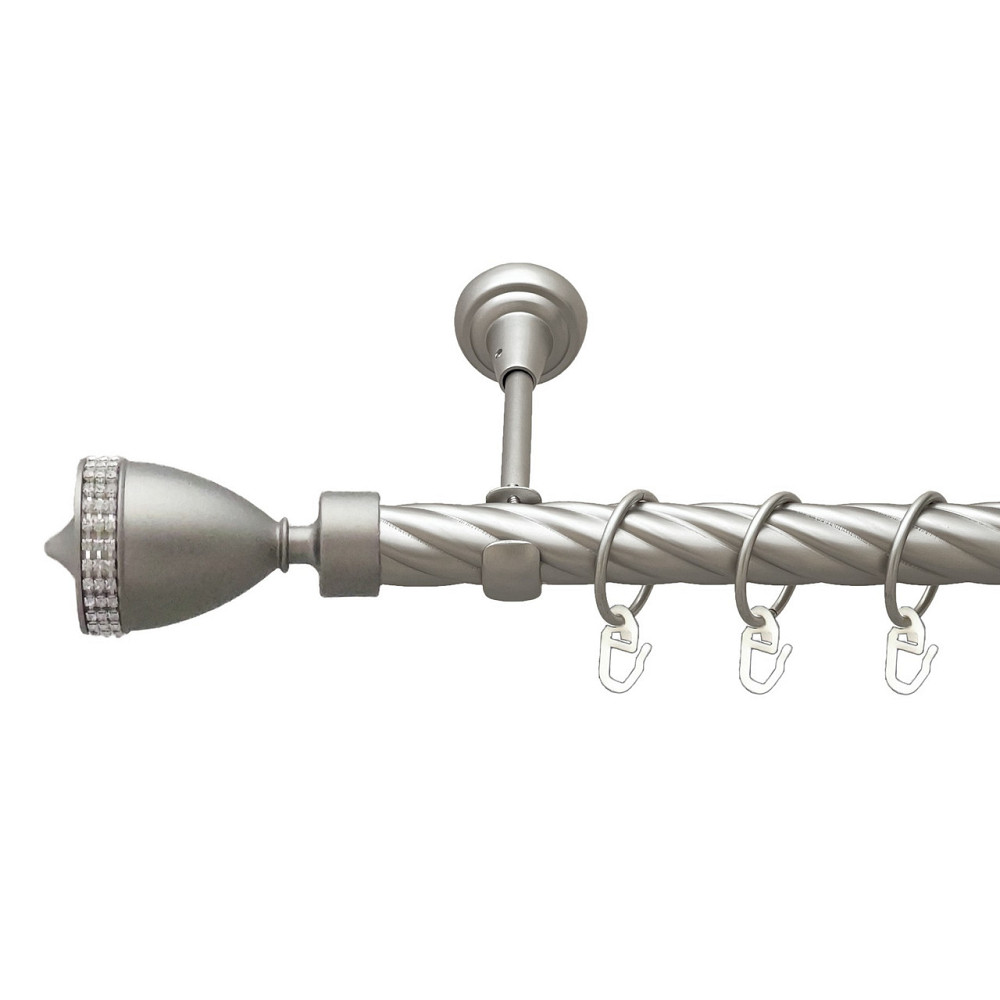 Карниз Orvit Етернія металевий однорядний відкритий скручена труба кільце металеве Сатин 25 мм 160 см (00-00023420) Львів - фото 1