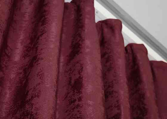 Комплект готовых штор VR-Textil Жаккард Sultan XO № 1472ш Бордовый 150х270 см 2 шт (33-0341) Киев