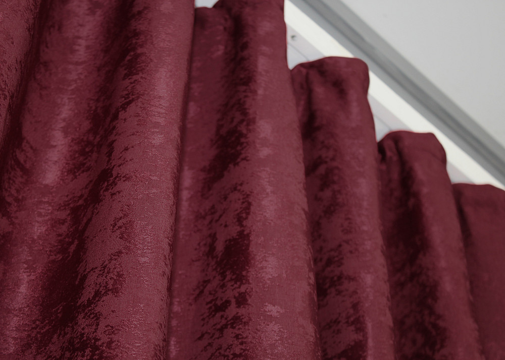 Комплект готовых штор VR-Textil Жаккард Sultan XO № 1472ш Бордовый 150х270 см 2 шт (33-0341) Киев - изображение 6