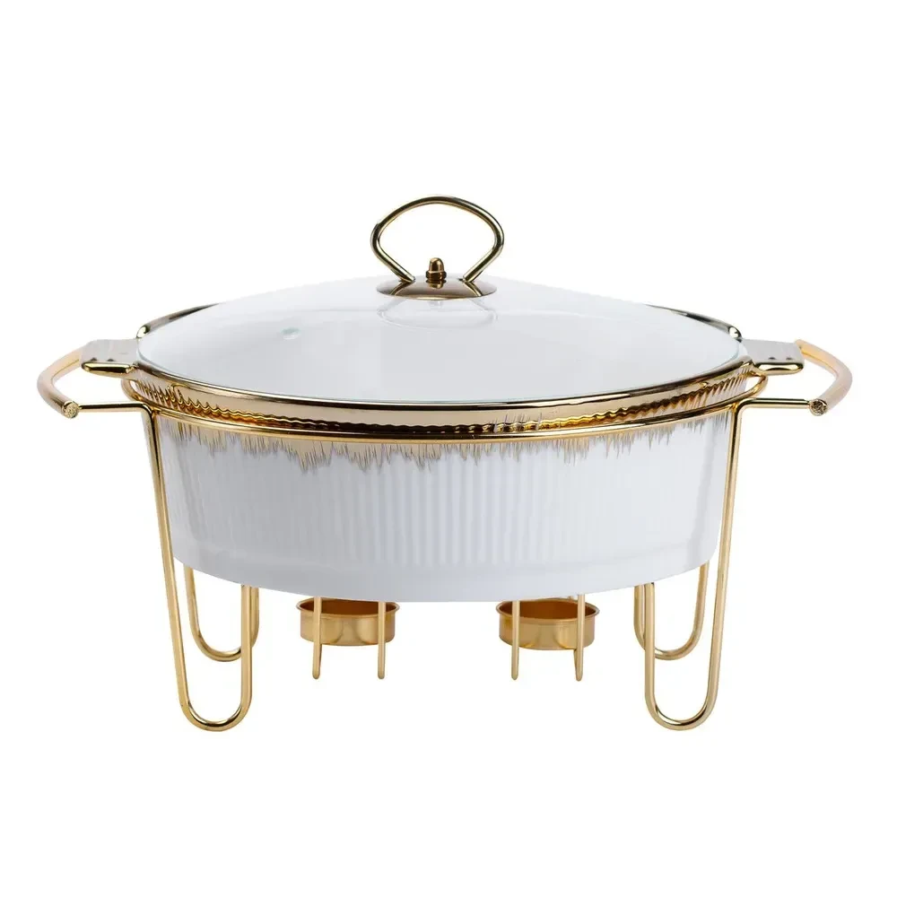 Yiwu Марміт для супів 2 літри настільний круглий з підігрівом Коломия - фото 2