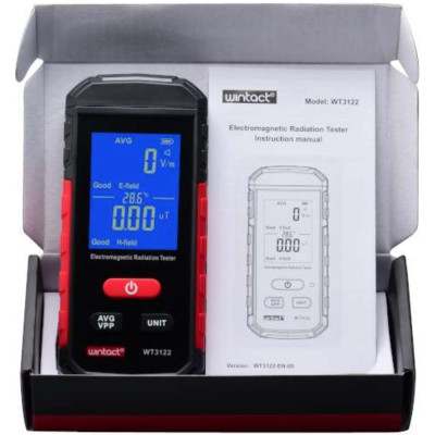 Детектор строительный Wintact тестер электромагнитного излучения 1-1999В/м, 0,01-99,99μT/0,1-999,9mG (WT3122) Винница - изображение 6