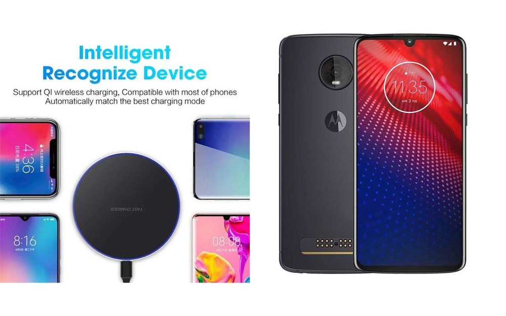 Бездротовий зарядний пристрій Copper до 30W для LG Velvet 5G LM-G900EM, USB-C, LED Київ - фото 4