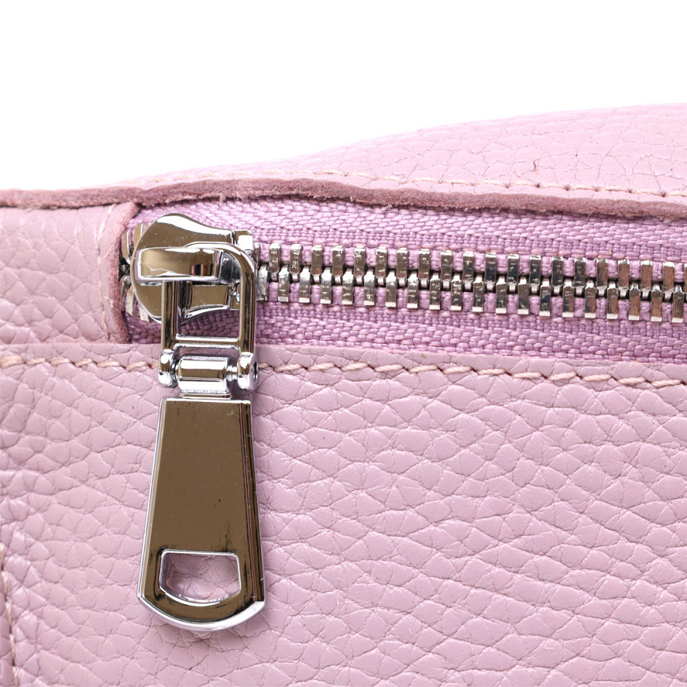 Кожаная практичная женская бананка Shvigel 16376 Лиловый Киев - изображение 5